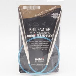 addi Knitting Needle Turbo Circular Skacel Exclusive Blue Cord 24 inch US 15